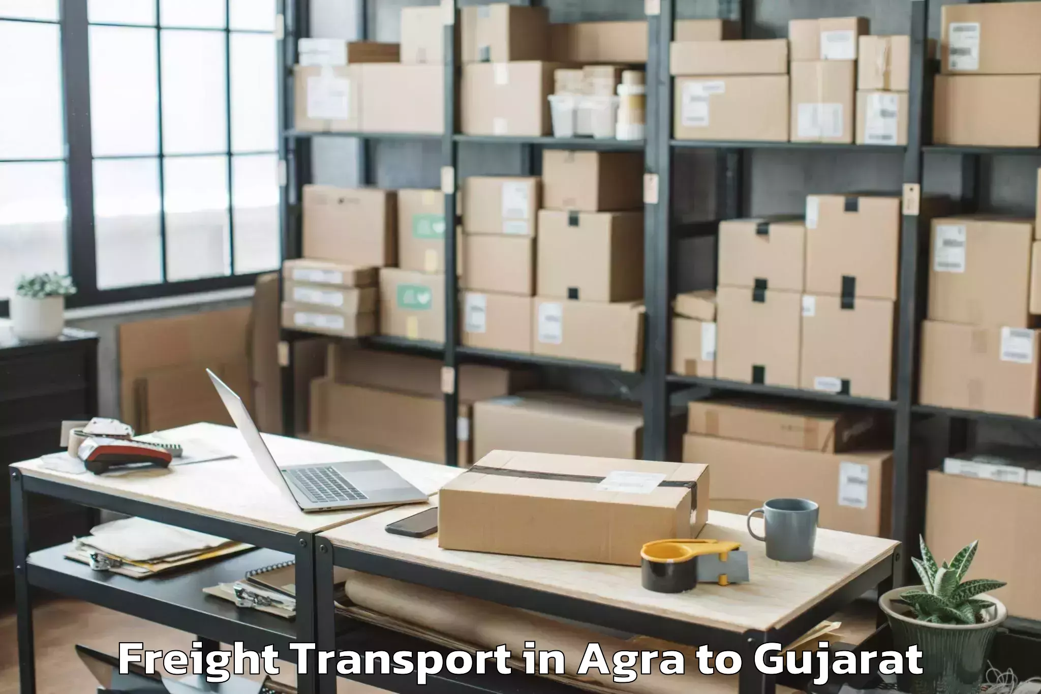 Hassle-Free Agra to Kalavad Freight Transport